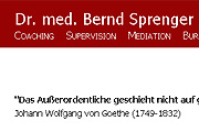 Referenz Bernd Sprenger, Coaching, Supervision, Mediation, Berlin - Internet-Service Berlin - Webdesign, Homepage-Erstellung, Online-Shop-Erstellung