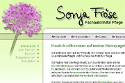 Referenz Website Sonja Fr&ouml;se, Autorin von Pflegeliteratur - Internet-Service Berlin, Webdesign, Homepage-Erstellung, Online-Shop-Erstellung