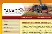 Referenz Website Tanago Erlebnisreisen - Internet-Service Berlin - Webdesign, Homepage-Erstellung, Online-Shop-Erstellung