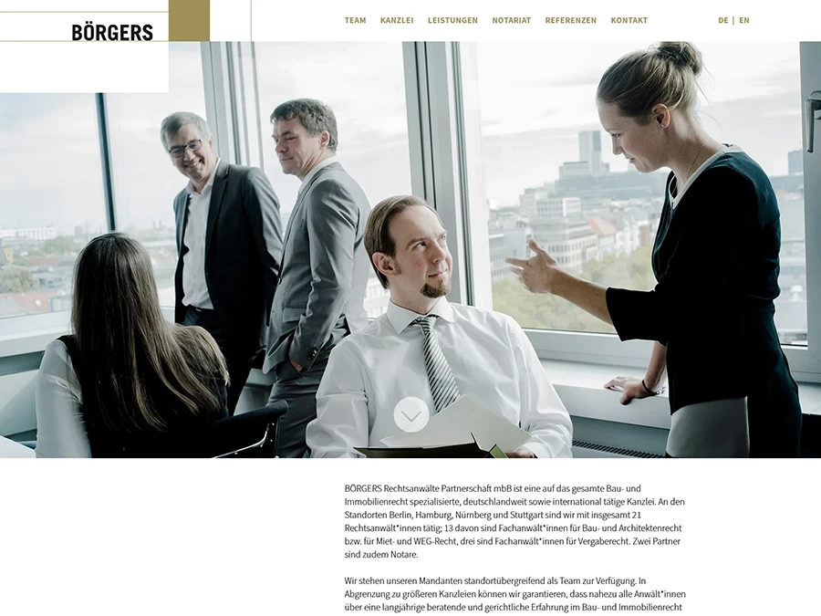 Referenz von Internet-Service Berlin: Rechtsanwaltskanzlei Börgers, Berlin