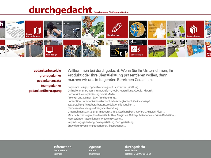 Referenz von Internet-Service Berlin: Werbeagentur durchgedacht, Berlin