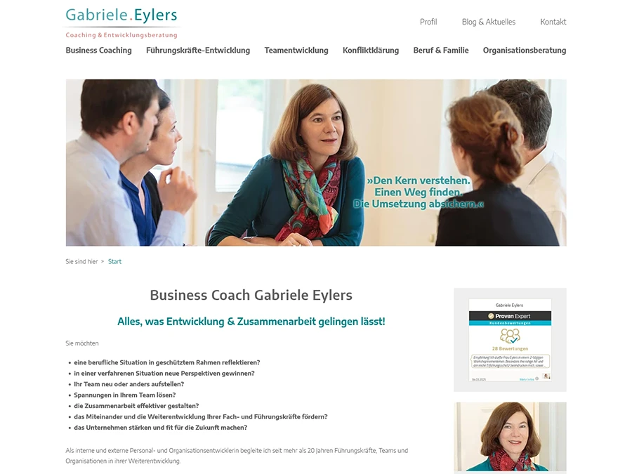 Referenz von Internet-Service Berlin: Gabriele Eylers Coaching, Berlin