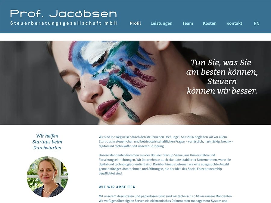 Referenz von Internet-Service Berlin: Prof. Jacobsen Steuerberatung
