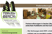 Referenz Ferienwohnungen in der Berliner City - Referenzen Internet-Service Berlin - Webdesign, Homepage-Erstellung, Online-Shop-Erstellung