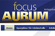 Referenz Website Focus Aurum, Anlageberatung/Sparpläne für Edelmetalle - Internet-Service Berlin - Webdesign, Homepage-Erstellung, Online-Shop-Erstellung