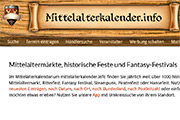Referenz Mittelalterkalender - Internet-Service Berlin - Webdesign, Homepage-Erstellung, Online-Shop-Erstellung