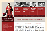 Referenz WebsiteAnnemarie von Gradowski, Gesunheitsvorträge - Internet-Service Berlin, Webdesign, Homepage-Erstellung, Online-Shop-Erstellung