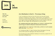 Referenz Website Zen im Leben, Meditation, Berlin - Internet-Service Berlin, Webdesign, Homepage-Erstellung, Online-Shop-Erstellung